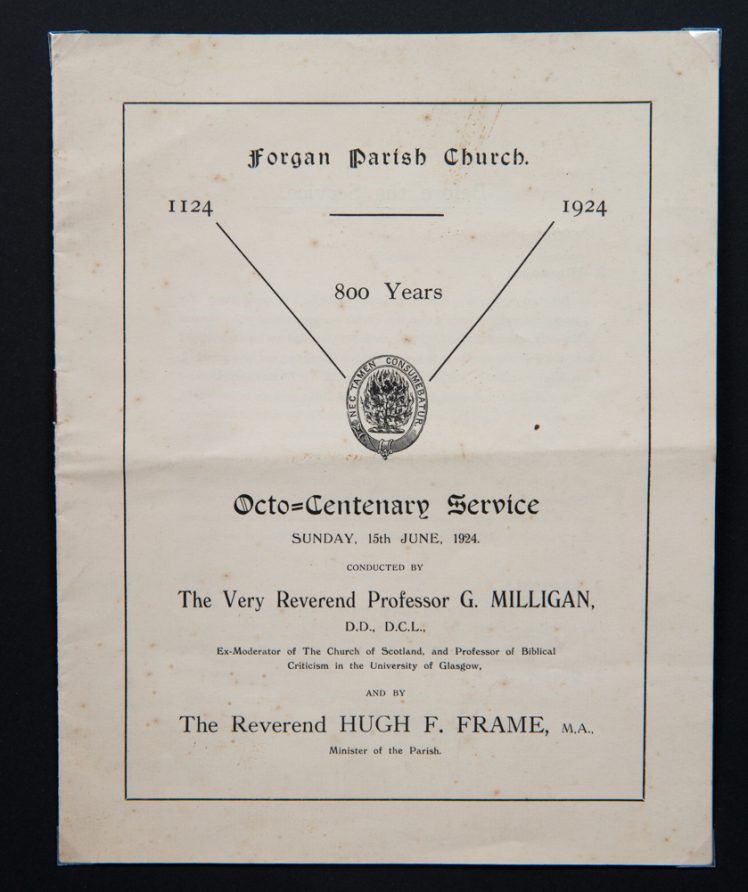 Forgan Parish Church Octo-Centenary Service 1924
