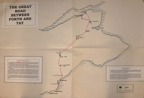 Map of Great Road between the Forth and the Tay